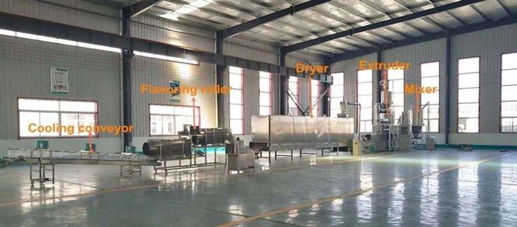 Double Screw Extruder Puffed Snacks Making Machine